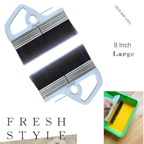 Image of 8 Inch Wide Flat Paint Brush For Large Areas Great For Acrylic Painting Wallpaper Paste Furniture Fence Stain And Gesso