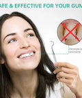 Woman using Pro Grade Dental Scraper Tool For Teeth Cleaning Stainless Steel Dentist Pick Tartar Remover Stain Scraper Home Use