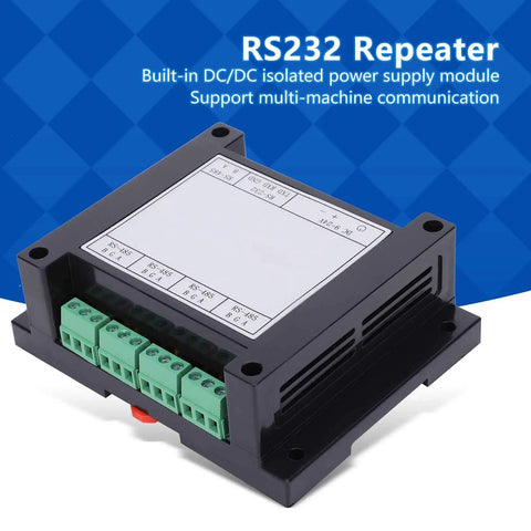 4 Channel RS485 Repeater With Photoelectric Isolation DC DC Isolated Power Supply Industrial Grade Signal Divider Hub Splitter with ports