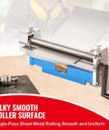 Slip Roll Machine With 12.6 Inch Forming Width For 20 Gauge Metal showing sheet metal in operation