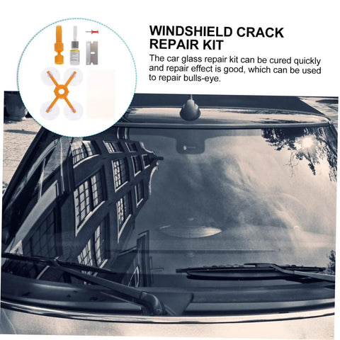 Quick Fix Windshield Chip Kit For Auto Glass Repair And Car Windshield Crack Scratch Repair Tool Set For DIY Friendly Easy At Home Windshield Restoration And Auto Glass Maintenance