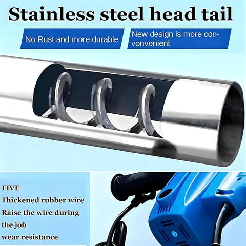 Close-up of stainless steel auger screw conveyor from the Heavy Duty Grain Pumping Machine With Portable Auger Screw Conveyor