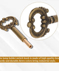 4-pack antique brass lamp turn-knob switches with 1/2-inch extensions for floor and table lamps