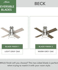 42 Inch Indoor Ceiling Fan With Dope Led Light And Pull Chain, Ideal For Bedroom Living Room Or Kitchen, Brushed Nickel Finish, Reversible Blades
