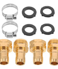 Top-Tier Garden Hose Repair Kit featuring 2 Brass Sets with Heavy-Duty Clamps And Seamless Gaskets for Effortless Leak-Free Installations On All Your Watering Hoses At Home, brass fittings and clamps
