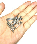 12 Pack 3mm By 30mm Dowel Pins M3 Metal Shelf Pegs For Woodworking And Furniture Stainless Steel 304 Ground To Precision Tolerance 0.0001 To 0.0005 Inch Built Tough For Shelves Bunk Beds And DIY Projects held in hand