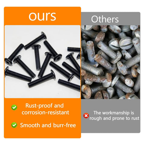 M6 X 30mm 30 Piece Pack Of Flat Head Hex Socket Cap Screws Made From 304 Stainless Steel With Black Oxide Finish, showcasing quality screws.