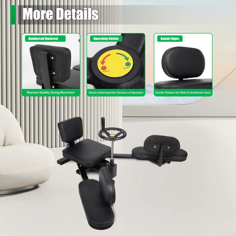 180 Degree Leg Stretching Machine With Steel Frame For Deep Splits And Yoga Training Ultra Stable And 100Kg Load Capacity Cushioned PU Padding
