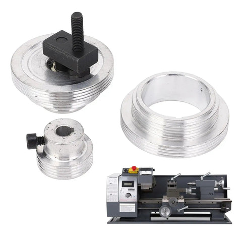 Heavy Duty Mini Lathe Belt Pulley In Aluminum Alloy Set with Lathe Compatible with MX210 WM210 and 8x16 220x400