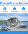4 Sets 1.98 Inch Trailer Axle Hub Bearing Kit For 3500 Lb Trailers With L68149 L44649 Bearings in focus with text overlay