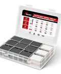 Open box of Adhesive-Lined Heat Shrink Tubing Kit Marine Grade 320 Pieces 3 To 1 Shrink Ratio Waterproof Electrical Wire Insulation black and white