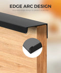 6 Pack Finger Pulls For Cabinets With 76mm Hole Center And 102mm Overall Length Black Edge Pulls demonstrating edge arc design