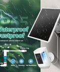 All Day Power Solar Panel Charger For Ring Stick Up Cam Plus Pro And Spotlight Cam Battery Series with waterproof design