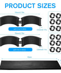 12 Piece Bicycle Handlebar Rubber Gasket Set With DIY Gasket, Anti Vibration And Anti Slip Stem Spacers shown in various sizes