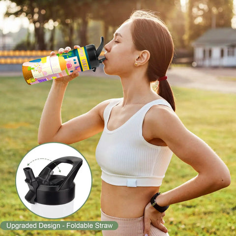 Woman drinking from Eight Pack 20oz Dope Sublimation Tumbler Set With Triple Insulated Stainless Steel Bodies in park