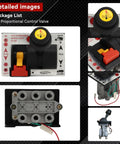 Beefy Dump Truck Proportional Hydraulic Control Valve With PTO Switch and Warning Light Aluminum Body