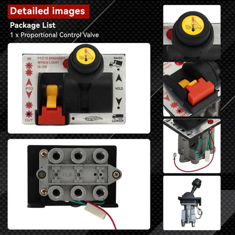 Beefy Dump Truck Proportional Hydraulic Control Valve With PTO Switch and Warning Light Aluminum Body