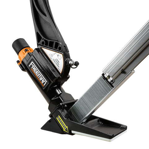 Lightweight Pneumatic 2-In-1 Flooring Nailer And Stapler 15.5-Gauge And 16-Gauge Versatile Tool with flooring mallet attachment