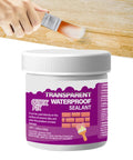 Hella Clear Invisible Waterproof Coating Spray For Walls And Roofs Freaking Tough Crack Leak Sealant No Sweat Barrier applied with brush on ceramic surface.