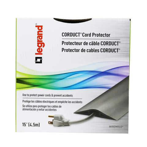 Box of 15 Foot Brown Floor Cord Cover For Cables And Wires Holds One Cable With Pressure Sensitive Tape For Indoor Use Conceals Cords