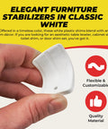 Qualihome white plastic leveling shims; flexible nonslip wedges, 20-pack