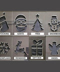 Top Shelf Acrylic Router Template Kit For Woodworkers featuring Christmas shapes including Santa, tree, reindeer, and snowman.