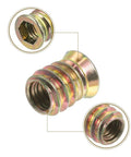 M10x20mm threaded insert nut with hex socket drive, part of 12Pc Wood Dowel Screw Kit for furniture assembly.