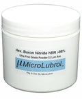 Container of Ultra Fine Hexagonal Boron Nitride HBN Powder 0.5 Micron Dry Lubricant for high-load, low-friction coatings