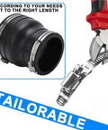 2 Set Heavy Duty Worm Gear Stainless Steel Hose Clamps Kit For Cars And Trucks Secure Mechanical Grip Rigid Core Construction Holds Firm Under Pressure No Slip Automotive Hoses And Pipes, adjustable tailorable hose clamp