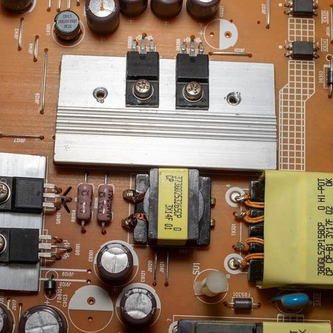 Electronics circuit board with components on a single-sided copper clad board for DIY projects.