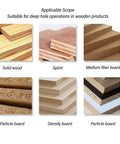 Dead Nuts Accurate Forstner Drill Bit Set Carbide Tipped Edges Cut Clean As A Whistle suitable for various wood types.