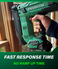 18V MultiVolt Compact Cordless Brad Nailer Kit With Two Ah Battery Drives Five Eighths To Two Inch Nails Lightweight