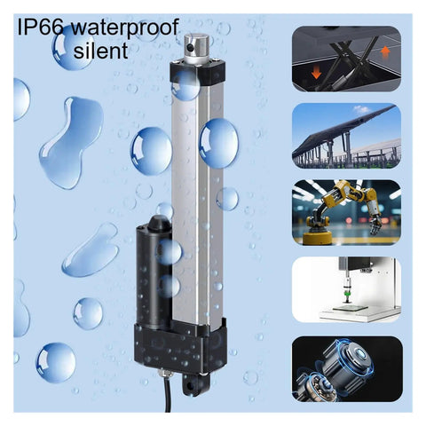 Smooth As Butter Electric Linear Actuator DC Motor With Built In Photoelectric Sensor For Heavy Duty Linear Motion Projects And Easy Stroke Adjustments 100Mm Up To 450Mm with IP66 waterproof feature and silent design.