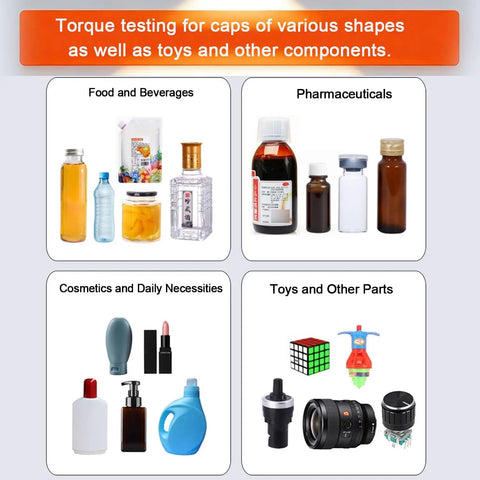 Pro Grade Digital Torque Tester And Bottle Cap Gauge For Industrial Use, 50 Nm High Precision Torque Meter With 10-160 mm Clamp, Portable LCD Display, Easy Unit Conversion, Versatile Measurement HP500 for bottle caps, bottles, and toy parts