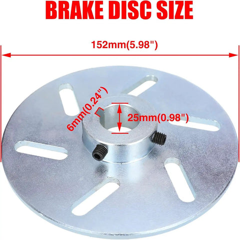 Beefed-Up Go Kart Brake Kit Compatible With Yerf-Dog Manco 9598 9597 And More, showing 152mm brake disc size