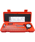 2 To 6 Inch Dial Bore Gauge Set With 0.001 Inch Precision For Engine Cylinders, Pro Grade Industrial Bore Measuring Tool With Carbide Anvils And Jewel Bearings, 50 To 160 mm Range, Silver Grey in open red case