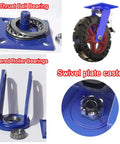 Heavy Duty Rubber Castor Wheels With Lock Brakes Chunky Steel Swivel Casters showing thrust and tapered bearings for smooth operation.
