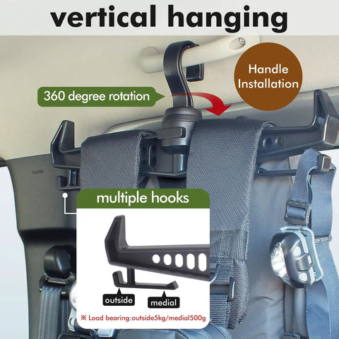 Heavy Duty Tactical Gear Hanger For Vest And Body Armor With 360 Degree Rotatable Hook I Beam Design Multipurpose Pla