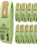 Image of a 10 Pack Type CC Vacuum Bags Replacement for Elevate Upright Vacuums and all Docking System Models XL XL2 XL7 XL21.