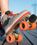 Roller Skate Toe Stoppers And Brake Blocks For Quad Skates With Adjustable Bolts Non Marking Sturdy Replacement Parts For Outdoor Roller Skating Improved Control And Maneuverability For Artistic And Speed Skating side view