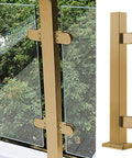 Super Heavy Duty Stainless Steel Glass Railing Baluster Post Clamp For Decks Patios And Balconies with frameless glass panels.