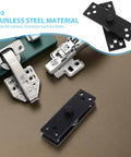 Heavy Duty Stainless Steel Hidden Door Hinges With 360 Degree Pivot, Black Pivot Hinge for commercial and residential doors