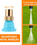 Adjustable metal nozzle of Beefy Six Adjustable Nozzles Poly Boom Wand With Three Eighths Inch Brass Fitting spray modes