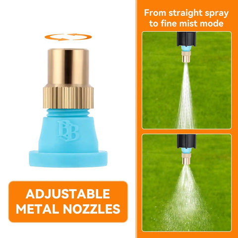 Adjustable metal nozzle of Beefy Six Adjustable Nozzles Poly Boom Wand With Three Eighths Inch Brass Fitting spray modes