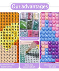 Six Pack Diamond Art Kits For Adults Cocktail Theme 5D Diamond Painting Sets for Beginners DIY Gem Art Kit 10x12 inches features high-definition canvas, extra diamonds, and luminous gems for home wall decor.
