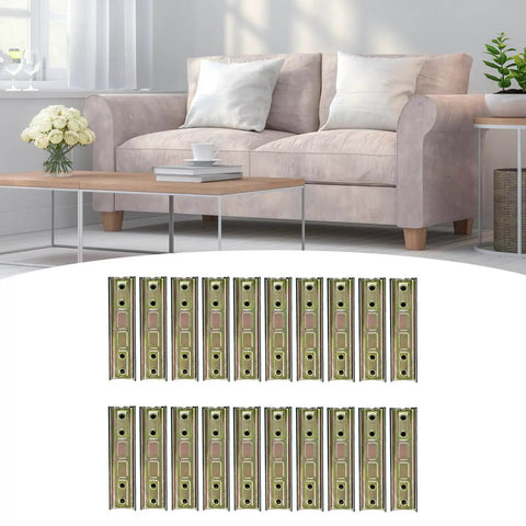 Sturdy Iron Sofa Joining Clips Set 20 Piece Double Head Couch Couplers for Sectional Furniture Secure No Fuss Rearrangement