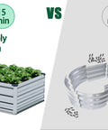 Two-Piece Galvanized Raised Garden Bed Kit 10 By 3 By 1 Feet Outdoor Planters For Vegetables Flowers And Herbs comparison