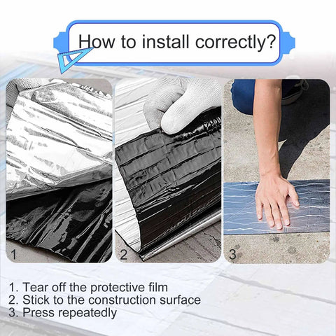 How to install Heavy Duty Self Sealing Asphalt Tape With Aluminum Foil Backing Waterproof Bitumen Roll step by step.