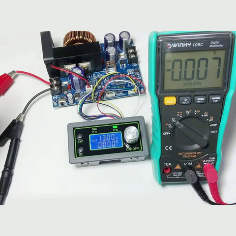 CNC Buck Adjustable Power Supply Module With LCD Display 0 To 50V 0 To 20A 1000W DC Converter Ammeter Voltage Regulator