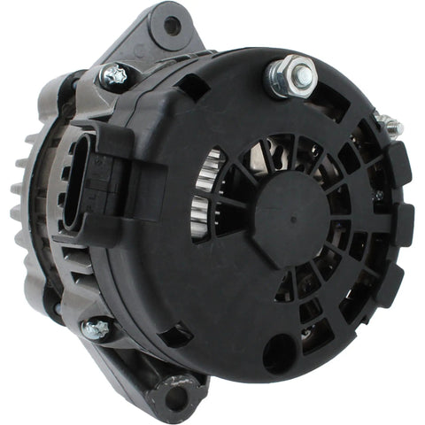 Alternator Replacement For Pleasurecraft Marine Inboard Sterndrive 95 Amp 12V With 6 Groove Pulley rear view